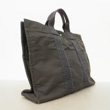 【6fd6068】エルメス トートバッグ エールラインMM キャンバス グレー シルバー金具【中古】メンズ レディース ユニセックス