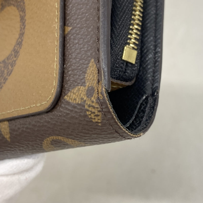 【6fd6088】ルイヴィトン 財布 モノグラム・ジャイアント リバース ポルトフォイユジュリエット M69432 ブラウン【中古】レディース