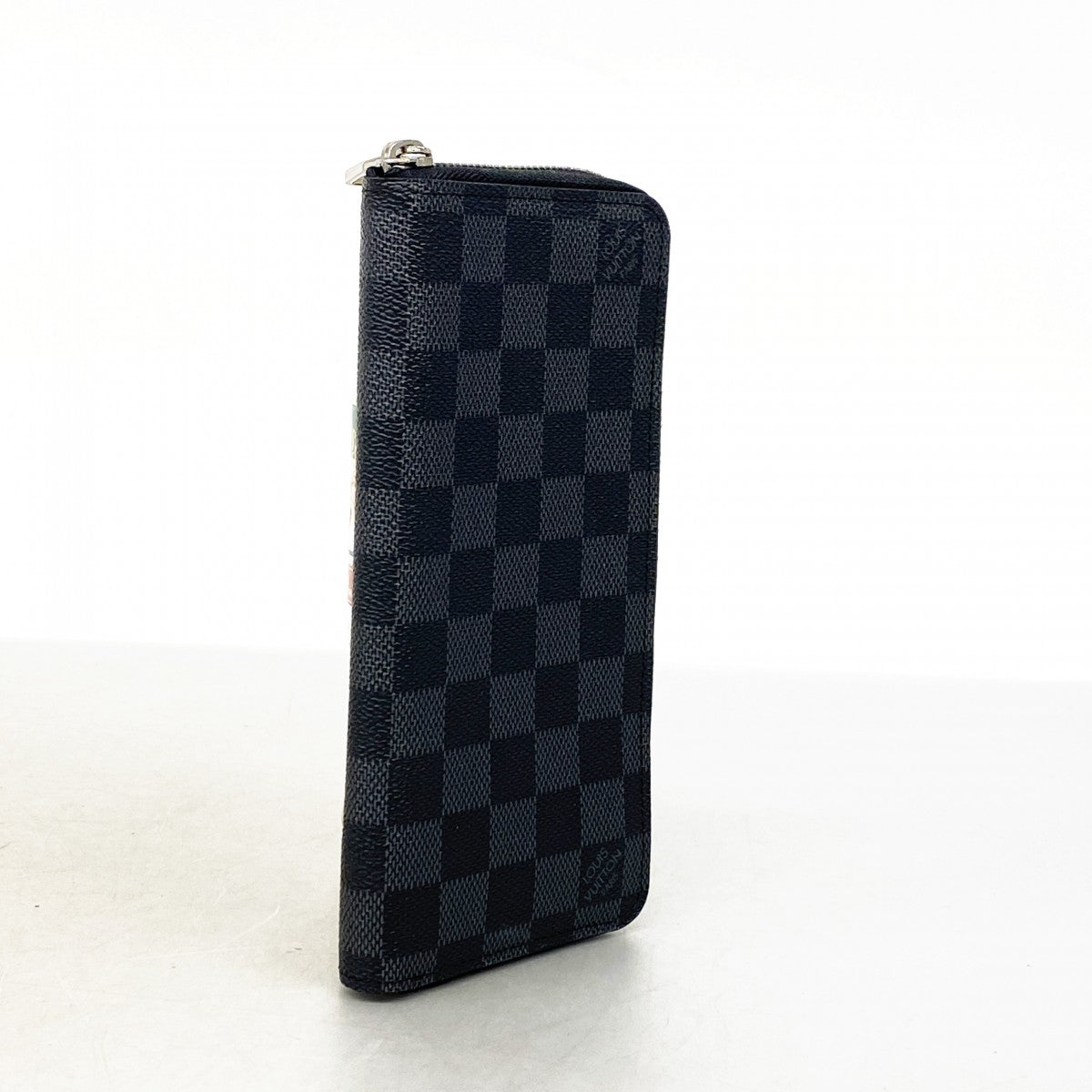 【6fd6089】ルイヴィトン 長財布 ダミエ・グラフィット ジッピーウォレットヴェルティカル N63095 ブラック グレー 旧型【中古】メンズ