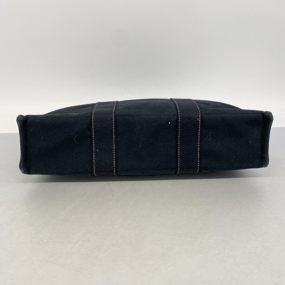 【6fd6098】エルメス トートバッグ ドーヴィルMM キャンバス ブラック シルバー金具【中古】メンズ レディース ユニセックス