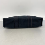 【6fd6098】エルメス トートバッグ ドーヴィルMM キャンバス ブラック シルバー金具【中古】メンズ レディース ユニセックス