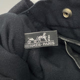 【6fd6098】エルメス トートバッグ ドーヴィルMM キャンバス ブラック シルバー金具【中古】メンズ レディース ユニセックス