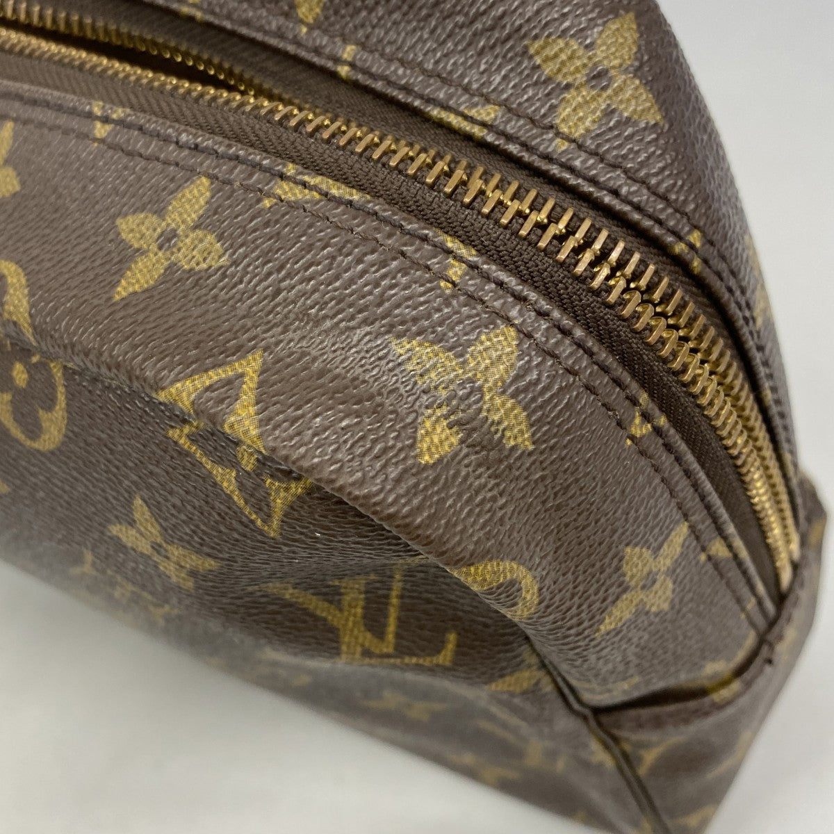 【6fd6101】ルイヴィトン ポーチ モノグラム トゥルーストワレット28 M47522 ブラウン【中古】レディース