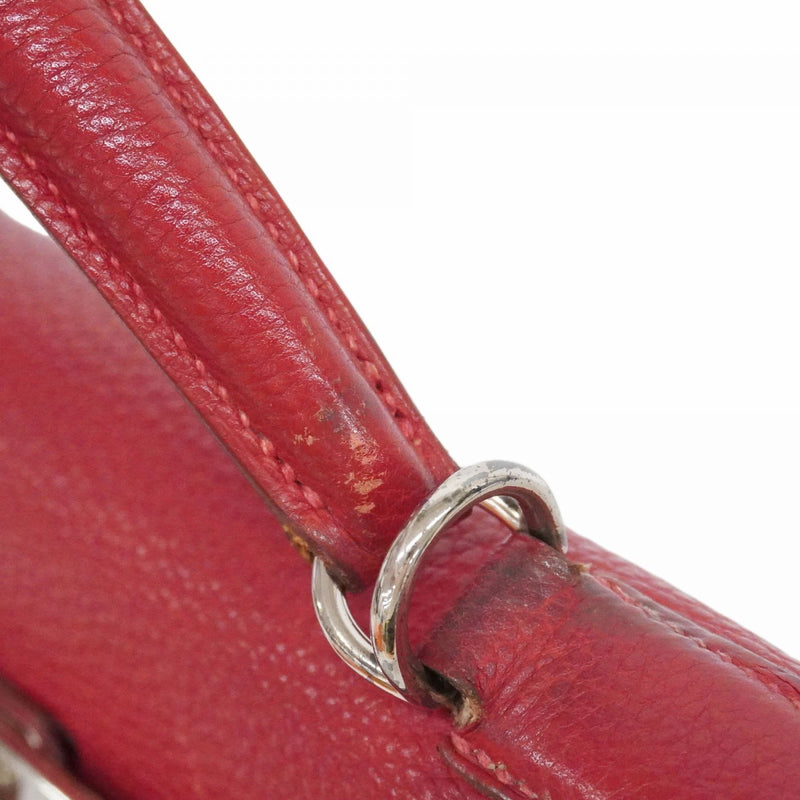 【6fd6109】エルメス ハンドバッグ ケリー32 トゴ ルージュカザック シルバー金具 □G刻印 2wayバッグ【中古】レディース