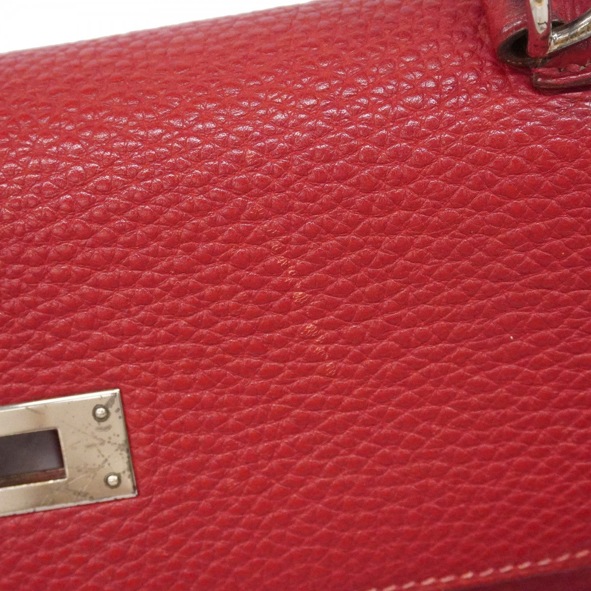 【6fd6109】エルメス ハンドバッグ ケリー32 トゴ ルージュカザック シルバー金具 □G刻印 2wayバッグ【中古】レディース