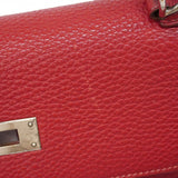 【6fd6109】エルメス ハンドバッグ ケリー32 トゴ ルージュカザック シルバー金具 □G刻印 2wayバッグ【中古】レディース