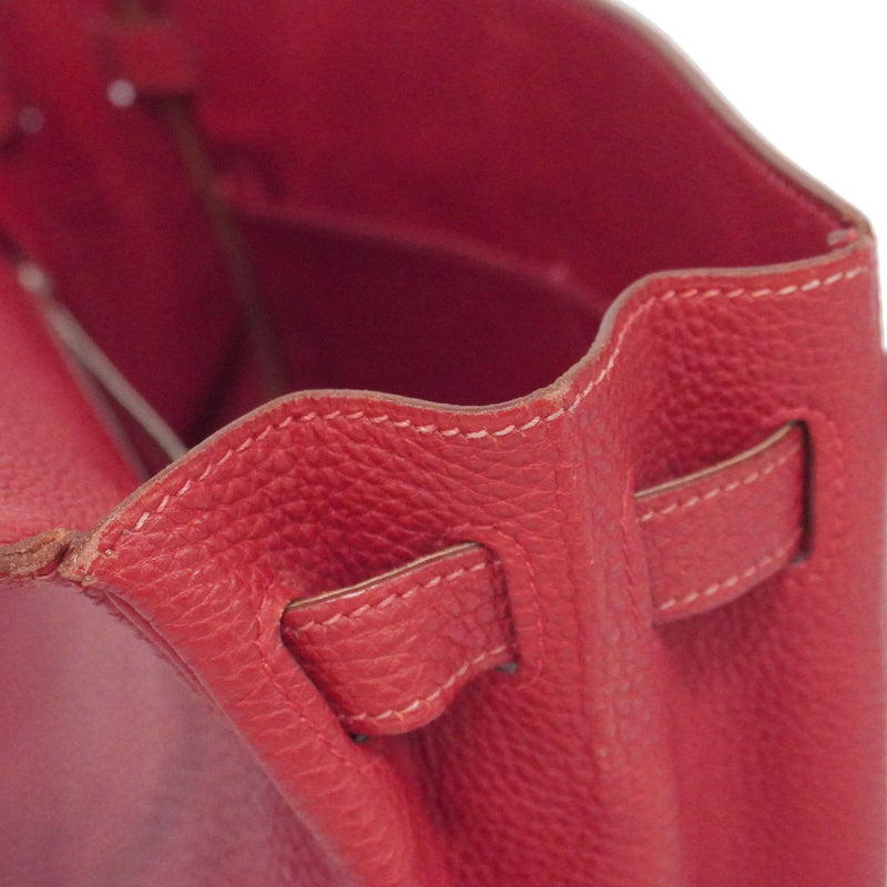 【6fd6109】エルメス ハンドバッグ ケリー32 トゴ ルージュカザック シルバー金具 □G刻印 2wayバッグ【中古】レディース