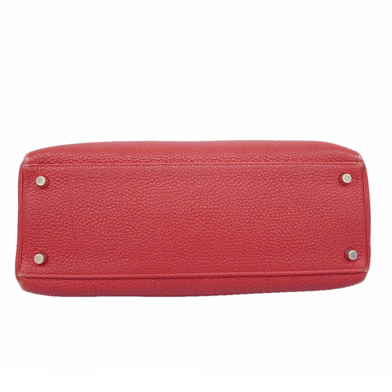 【6fd6109】エルメス ハンドバッグ ケリー32 トゴ ルージュカザック シルバー金具 □G刻印 2wayバッグ【中古】レディース