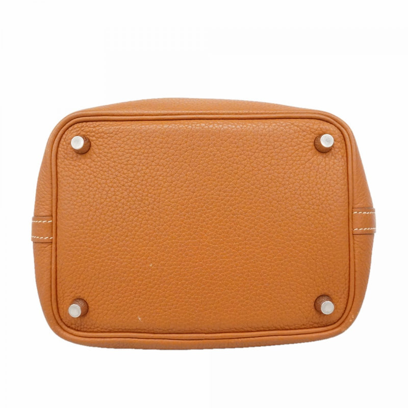 【6fd6110】エルメス ハンドバッグ ピコタンロックPM トリヨンクレマンス ゴールド シルバー金具 □M刻印【中古】レディース