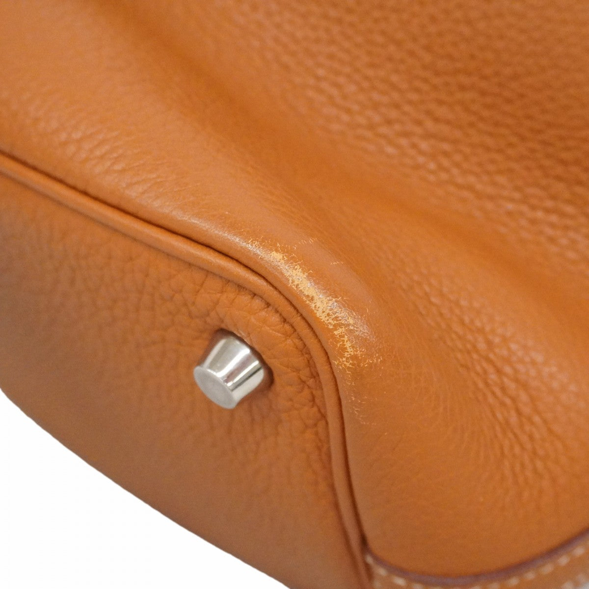 【6fd6110】エルメス ハンドバッグ ピコタンロックPM トリヨンクレマンス ゴールド シルバー金具 □M刻印【中古】レディース