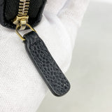 【6fd6121】シャネル コインケース マトラッセ キャビアスキン ブラック ゴールド金具【中古】レディース