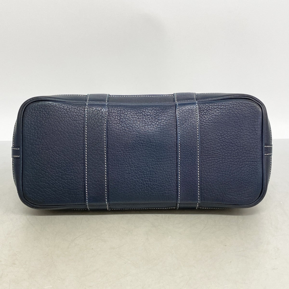 【6fd6122】エルメス ハンドバッグ ガーデンパーティTPM トワルオフィシエ ネイビー シルバー金具 □I刻印【中古】メンズ レディース ユニセックス