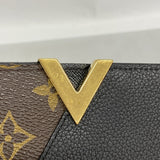 【6fd6129】ルイヴィトン 長財布 モノグラム ポルトフォイユキモノ M56175 ブラウン ノワール【中古】レディース