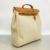 【6fd6132】エルメス ハンドバッグ エールバッグMM トワルGM ナチュラル シルバー金具 □G刻印【中古】メンズ レディース ユニセックス