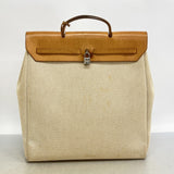 【6fd6132】エルメス ハンドバッグ エールバッグMM トワルGM ナチュラル シルバー金具 □G刻印【中古】メンズ レディース ユニセックス