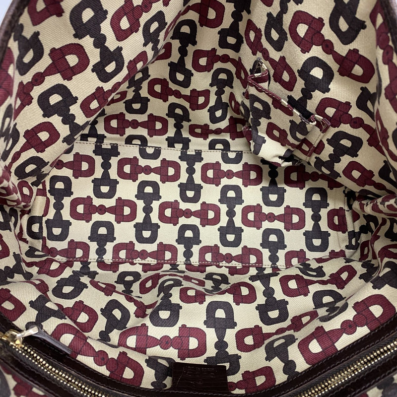 【6fd6133】グッチ トートバッグ GGキャンバス/シェリーライン 137396 キャンバス ベージュ ブラウン シャンパンゴールド金具【中古】レディース