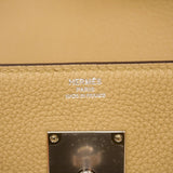 【6fd6171】エルメス ショルダーバッグ ケリーメッセンジャーPM トゴ プシエール シルバー金具 K刻印【中古】レディース