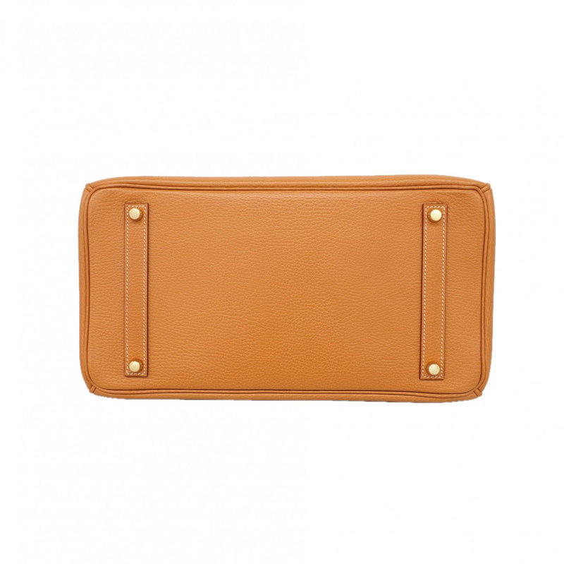 【6fd6172】エルメス ハンドバッグ バーキン35 アルデンヌ ナチュラル ゴールド金具 □F刻印【中古】レディース