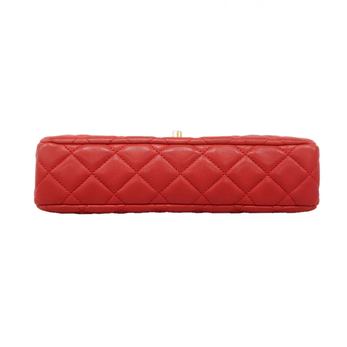 【6fd6173】シャネル ショルダーバッグ マトラッセ Wチェーン ラムスキン レッド シャンパンゴールド金具【中古】レディース