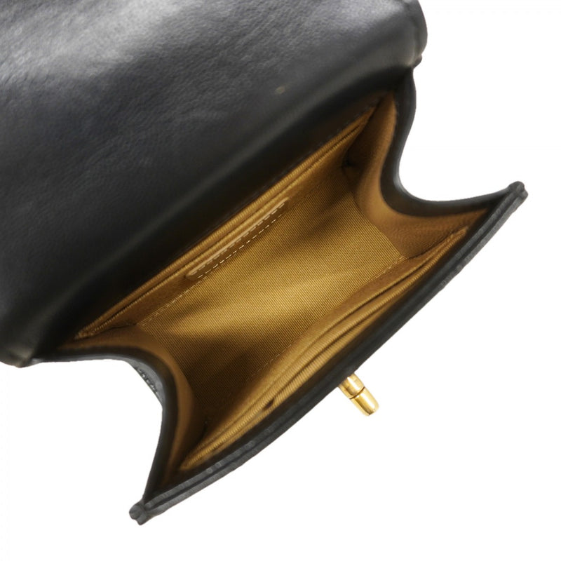 【6fd6175】シャネル ショルダーバッグ マトラッセ ラムスキン ブラック シャンパンゴールド金具【中古】レディース