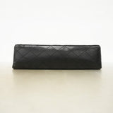 【6fd6180-h】シャネル ショルダーバッグ マトラッセ Wフラップ Wチェーン ラムスキン ブラック ゴールド金具【中古】レディース