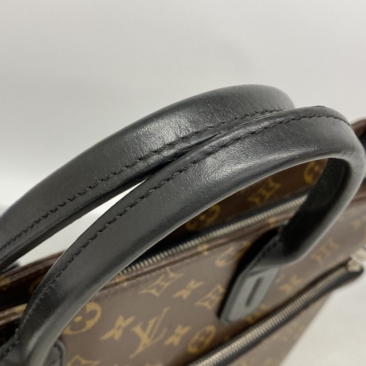 【6fd6183】ルイヴィトン ビジネスバッグ モノグラム・マカサー 7DW M61288 ブラウン ブラック【中古】メンズ