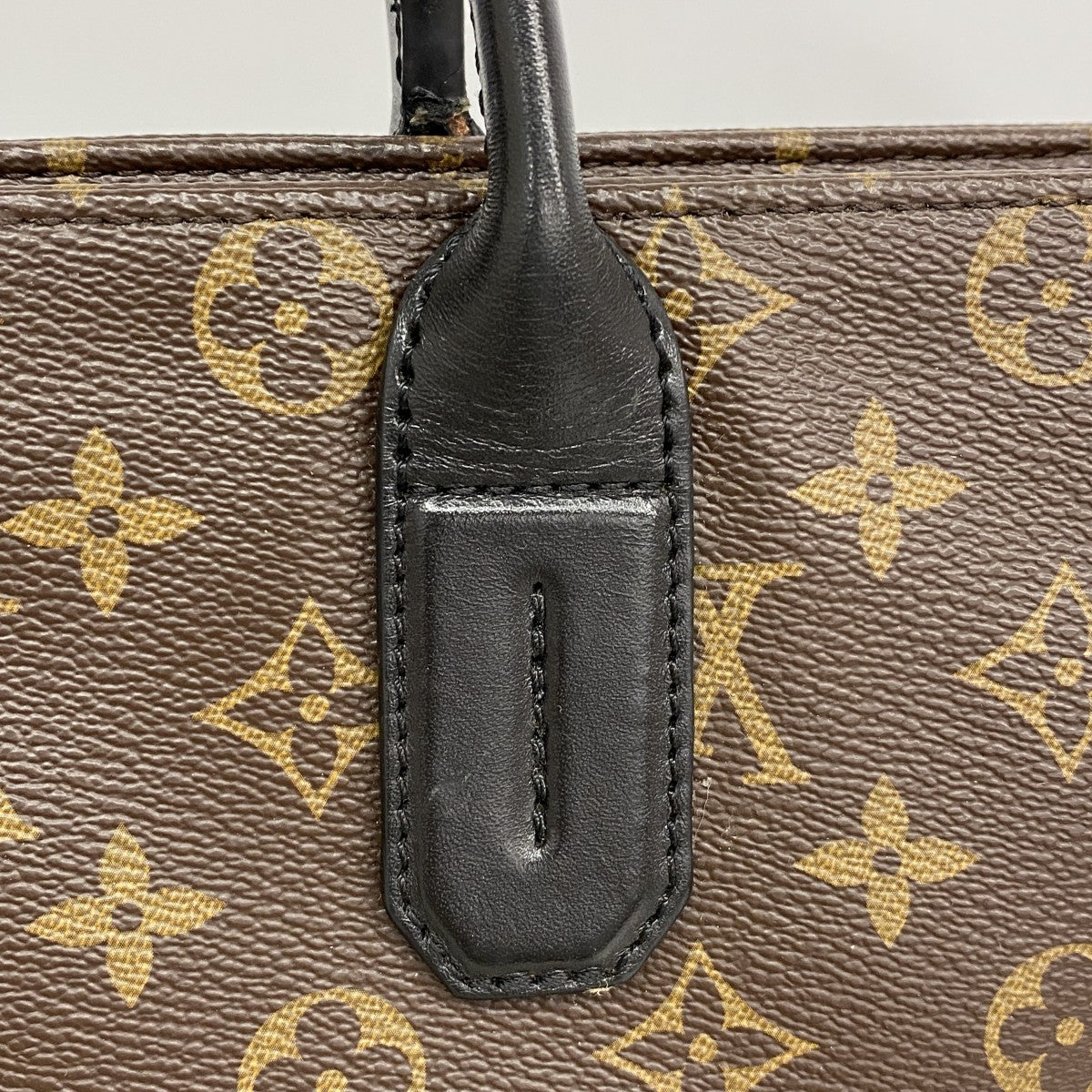 【6fd6183】ルイヴィトン ビジネスバッグ モノグラム・マカサー 7DW M61288 ブラウン ブラック【中古】メンズ