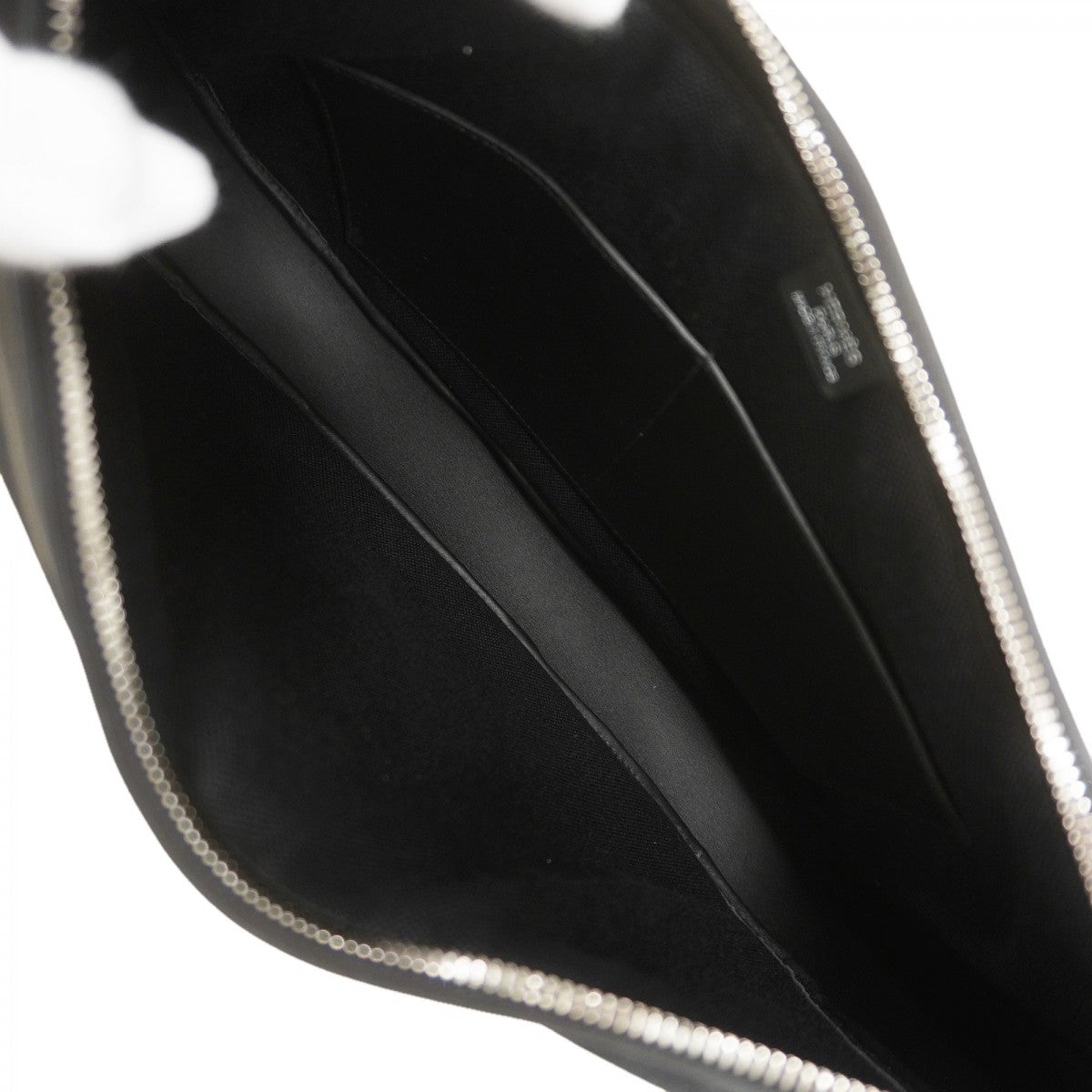 【6fd6192】エルメス ショルダーバッグ ホースバッグ スイフト コットン ブラック シルバー金具 W刻印【中古】レディース