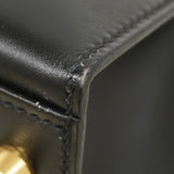 【6fd6193】エルメス ハンドバッグ ケリー32 ボックスカーフ ブラック ゴールド金具 □B刻印【中古】レディース