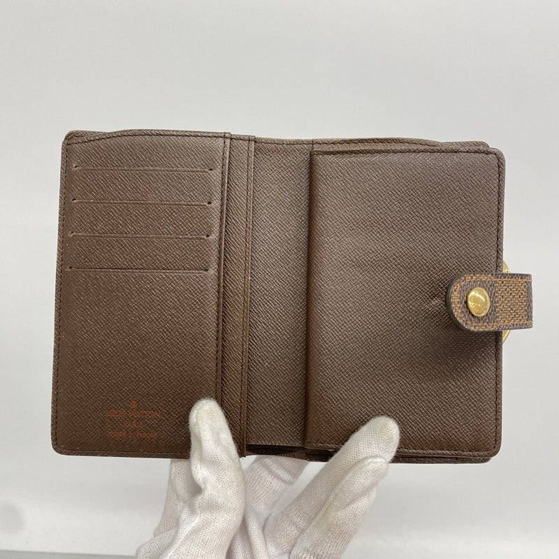 【6fd6201】ルイヴィトン 財布 ダミエ ポルトフォイユヴィエノワ N61674 エベヌ【中古】レディース