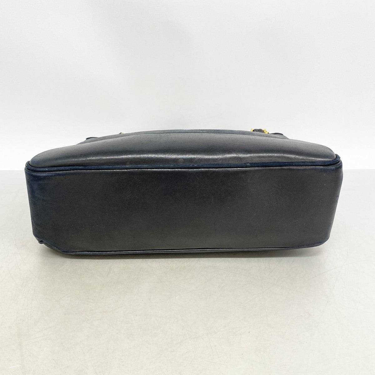 【6fd6202】シャネル チェーントート ラムスキン ブラック ゴールド金具【中古】レディース