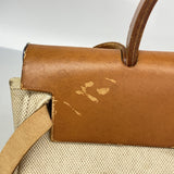 【6fd6205】エルメス ハンドバッグ エールバッグPM トワルアッシュ ナチュラル シルバー金具 □E刻印 2wayバッグ【中古】レディース