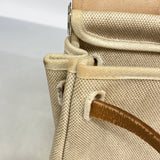 【6fd6205】エルメス ハンドバッグ エールバッグPM トワルアッシュ ナチュラル シルバー金具 □E刻印 2wayバッグ【中古】レディース