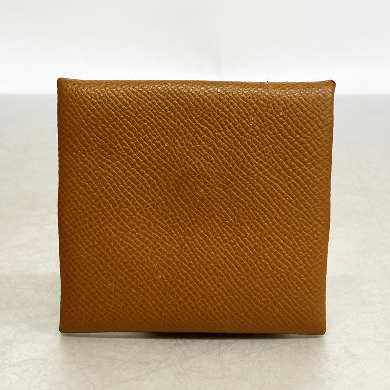 【6fd6206】エルメス コインケース バスティア ヴォーエプソン ゴールド シルバー金具 D刻印【中古】メンズ レディース ユニセックス