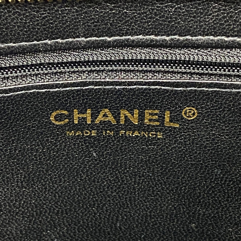 【6fd6209】シャネル トートバッグ 復刻トート キャビアスキン ブラック シャンパンゴールド金具【中古】レディース