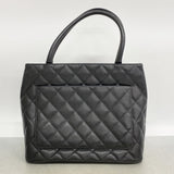 【6fd6209】シャネル トートバッグ 復刻トート キャビアスキン ブラック シャンパンゴールド金具【中古】レディース