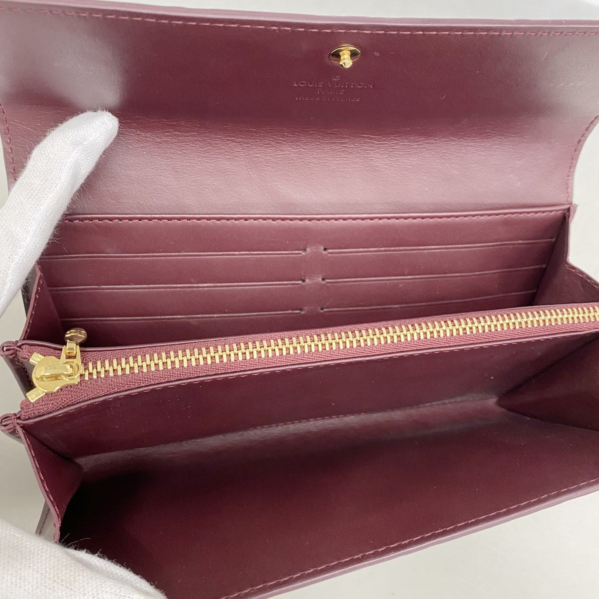 【6fd6216】ルイヴィトン 長財布 ヴェルニ ポルトフォイユサラ M93577 ヴィオレット【中古】レディース