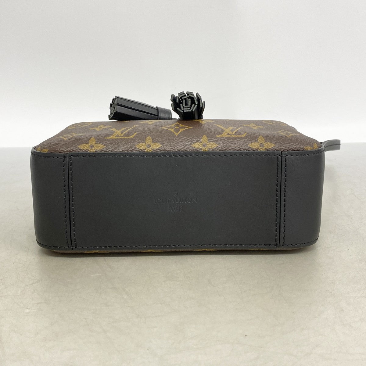 【6fd6219】ルイヴィトン ハンドバッグ モノグラム サントンジュ M43555 ブラック ブラウン 2wayバッグ【中古】レディース