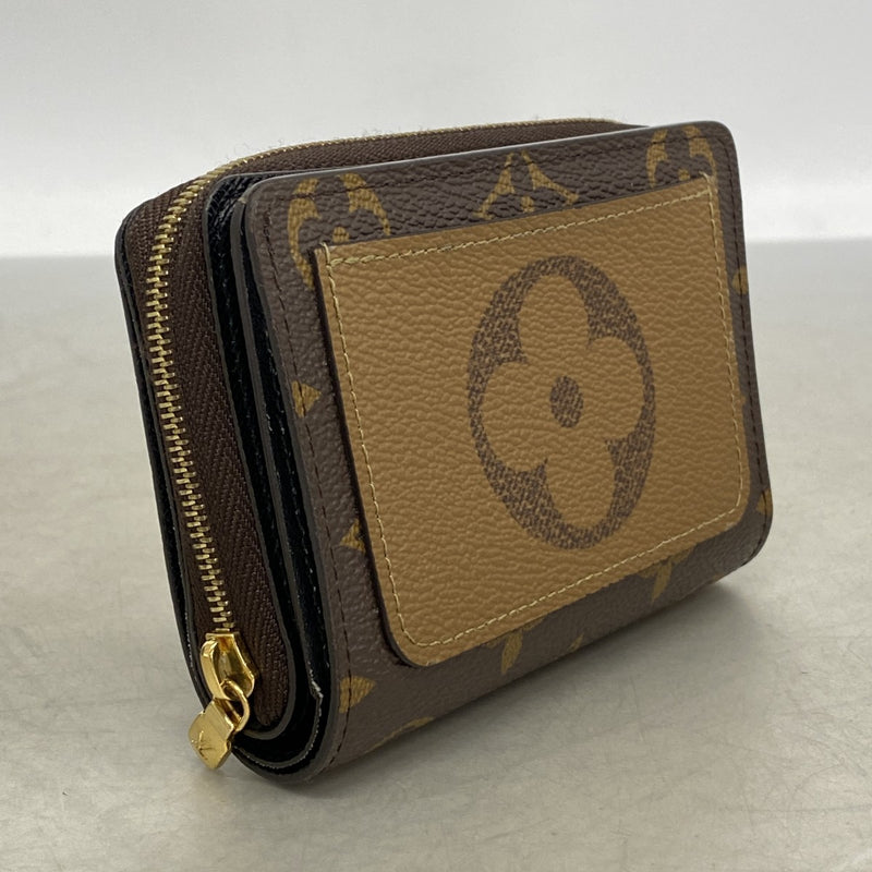 【6fd6224】ルイヴィトン 財布 モノグラム･リバース ポルトフォイユルー M81461 ブラウン【中古】レディース