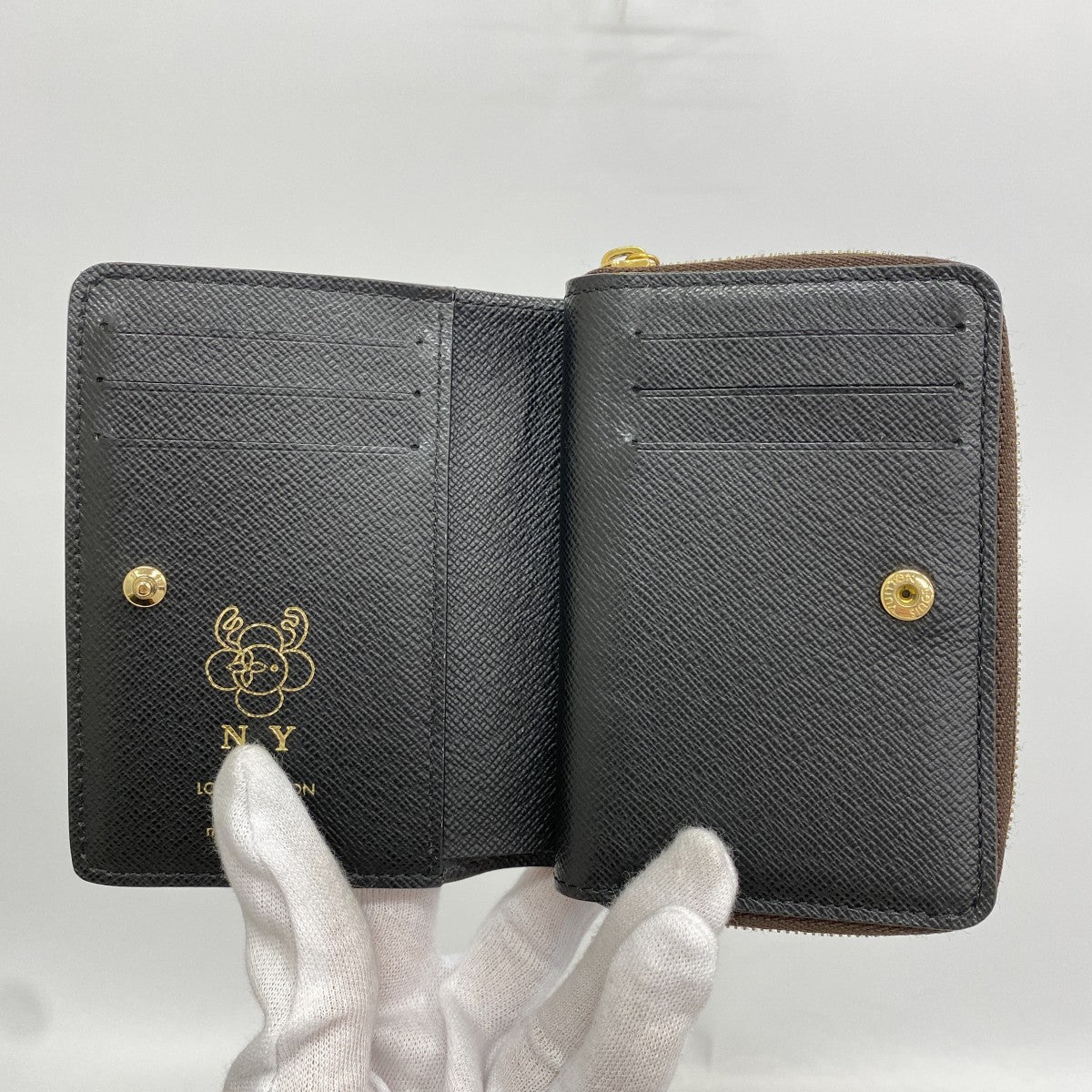 【6fd6224】ルイヴィトン 財布 モノグラム･リバース ポルトフォイユルー M81461 ブラウン【中古】レディース