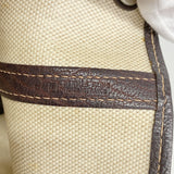 【6fd6226】エルメス トートバッグ ガーデンパーティPM トワルアッシュ ブラウン シルバー金具 □F刻印【中古】レディース