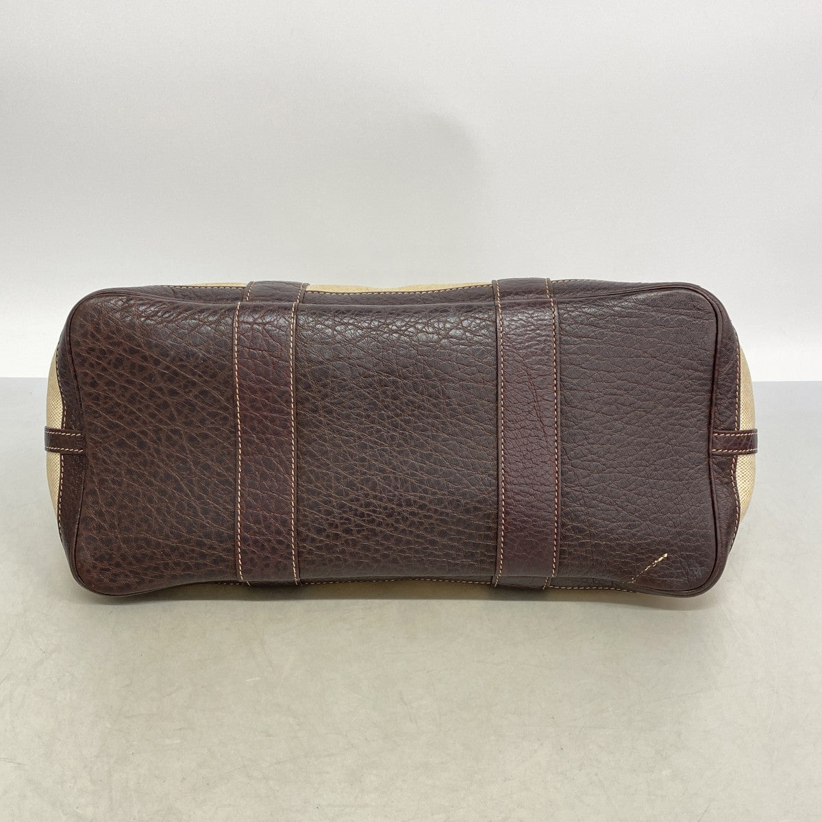 【6fd6226】エルメス トートバッグ ガーデンパーティPM トワルアッシュ ブラウン シルバー金具 □F刻印【中古】レディース