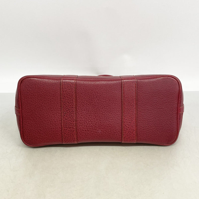 【6fd6227】エルメス ハンドバッグ ガーデンパーティTPM トワルオフィシエ レッド シルバー金具 □I刻印 2wayバッグ【中古】レディース