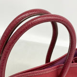 【6fd6227】エルメス ハンドバッグ ガーデンパーティTPM トワルオフィシエ レッド シルバー金具 □I刻印 2wayバッグ【中古】レディース
