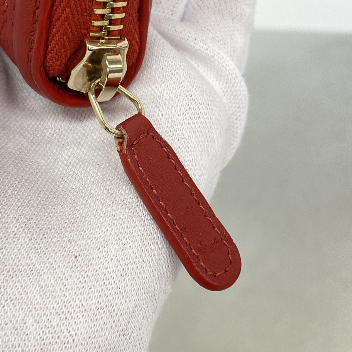 【6fd6228】シャネル 長財布 マトラッセ フィリグリー キャビアスキン レッド ゴールド金具【中古】レディース