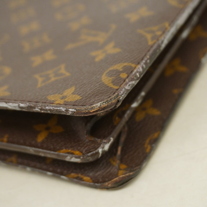 【6fd6232】ルイヴィトン ブリーフケース モノグラム セルヴィエットコンセイエ M53331 ブラウン【中古】メンズ