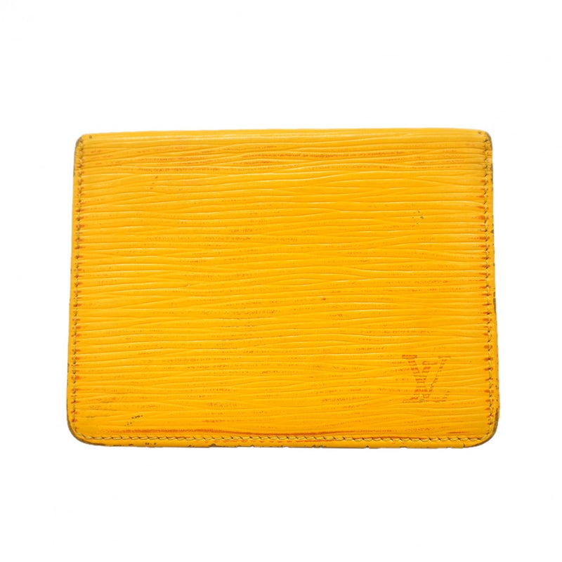 【6fd6238】ルイヴィトン カードケース エピ ポルト2カルトヴェルティカル M63209 ジョーヌ【中古】メンズ レディース ユニセックス