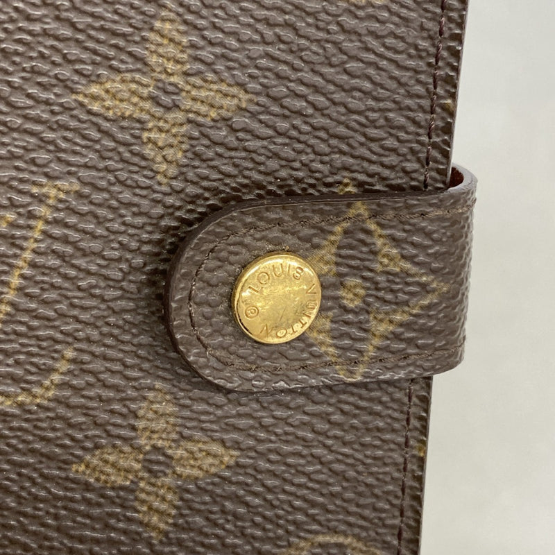 【6fd6245-h】ルイヴィトン 手帳カバー モノグラム アジェンダPM R20005 ブラウン【中古】メンズ レディース ユニセックス
