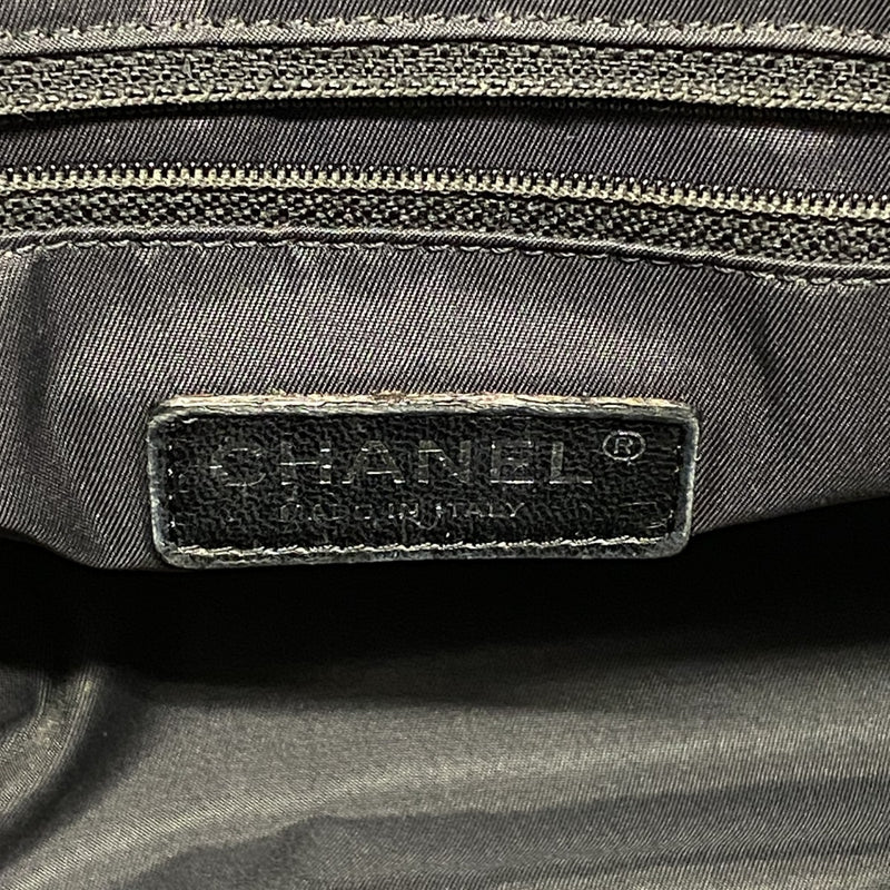 【6fd6251】シャネル トートバッグ パリビアリッツ キャンバス ブラック シルバー金具【中古】レディース