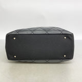 【6fd6251】シャネル トートバッグ パリビアリッツ キャンバス ブラック シルバー金具【中古】レディース